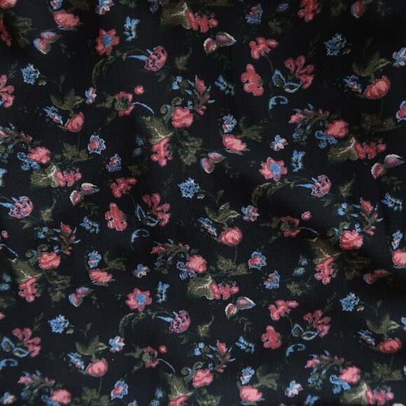 Joie Jamira Black 100% Silk Floral Tie Neck Lined Tiered Ruffle Mini Swing Dress - Picture 12 of 15